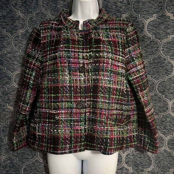 Talbots EUC women's 6 3 button closure blazer jacket fully lined wool blend - Picture 1 of 5